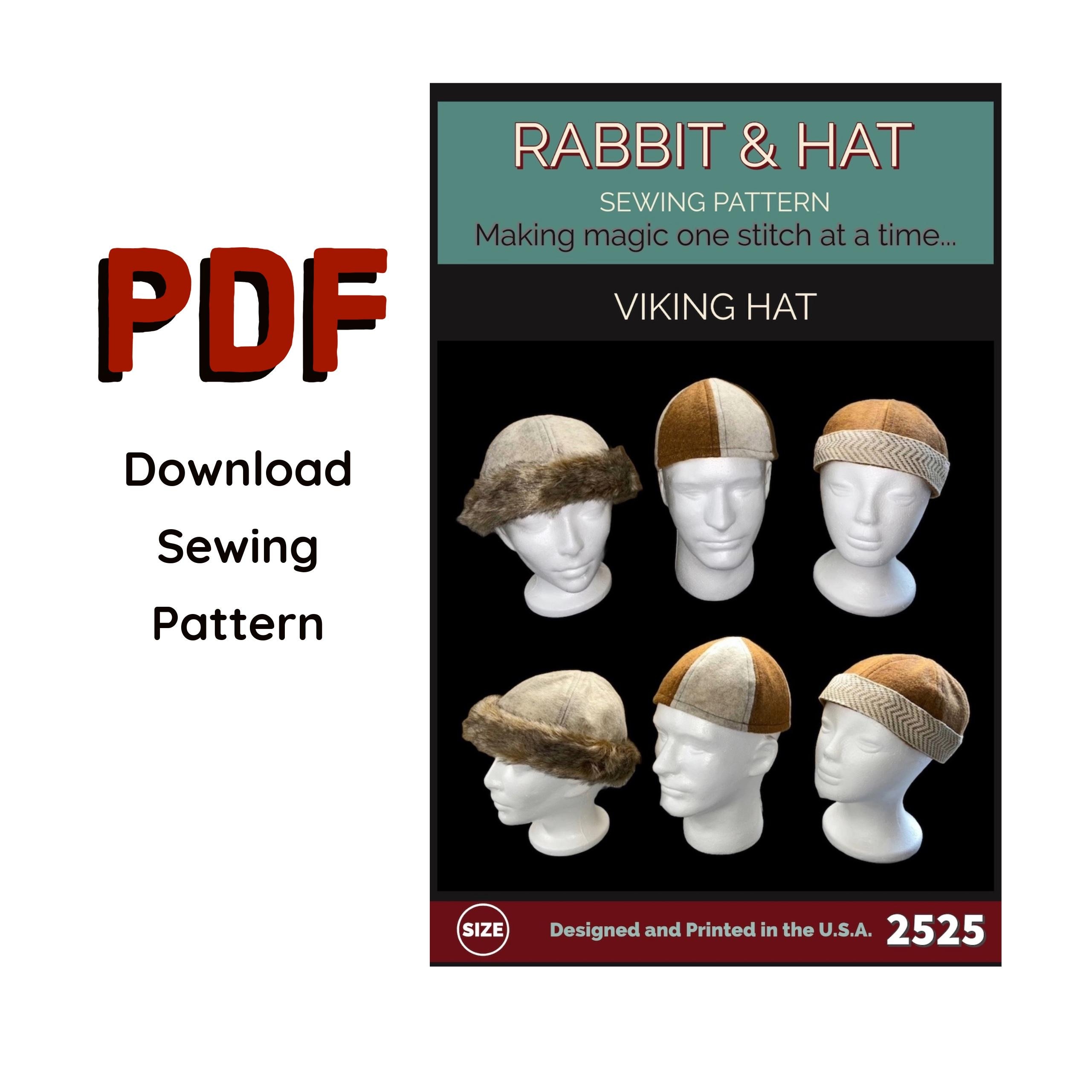 PDF Medieval Viking Hat 2525 New Rabbit and Hat Sewing Pattern