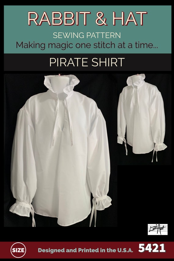 PDF Plus Size 2X MENS Pirate Top Shirt Medieval Renaissance 