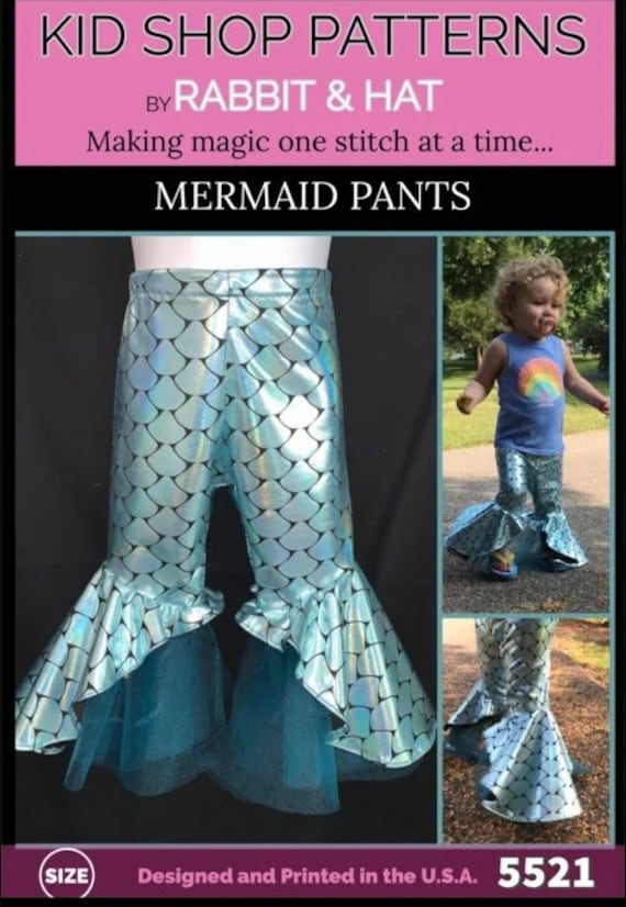 PDF LARGE 7/8 Mermaid Tail Fin Pants 5521 New Rabbit and Hat