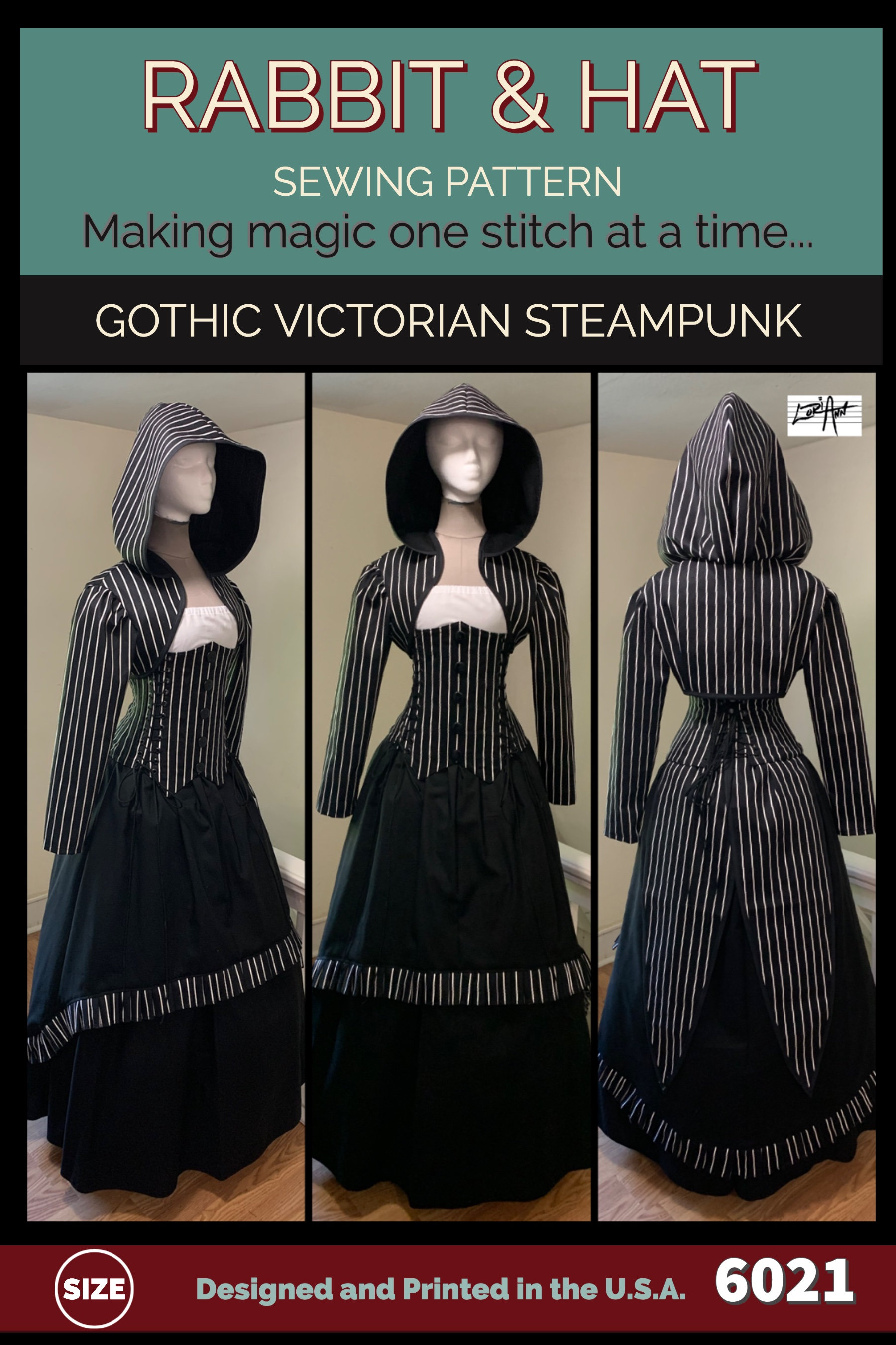 PDF Size LARGE Gothic Victorian Steampunk Hooded Shrug Top Corset ...