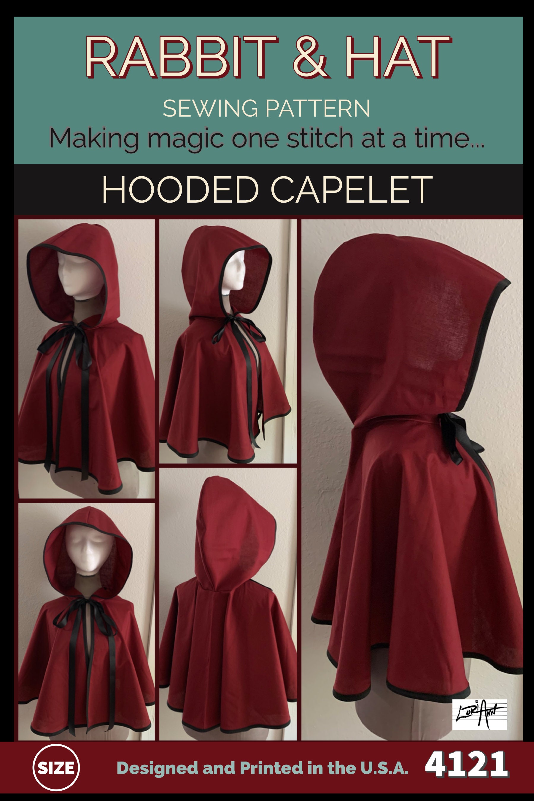 PDF Hooded Capelet Short Cape 4121 New Rabbit and Hat Sewing - Etsy