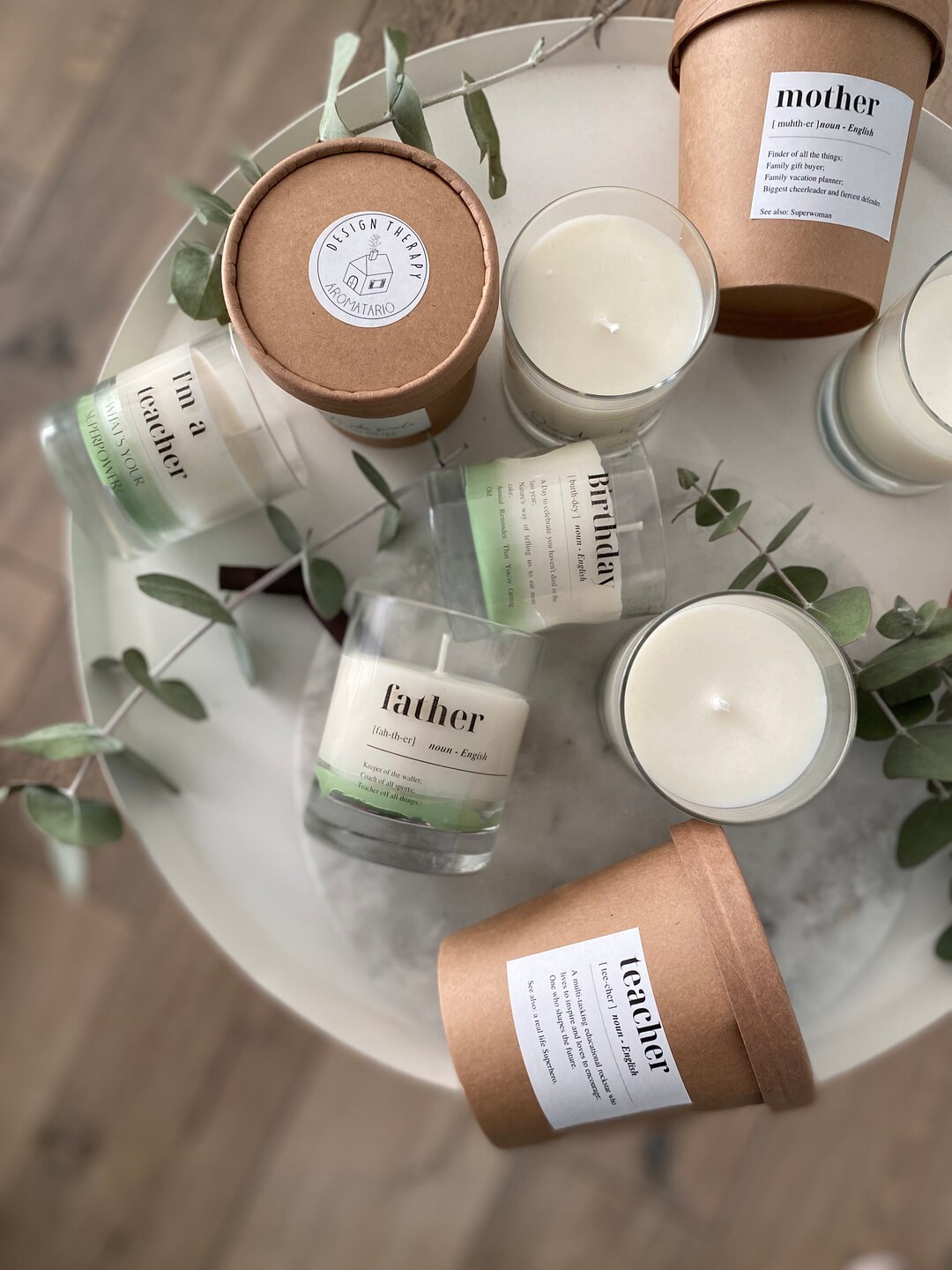 Soy Candle DICTIONARY Collection Etsy