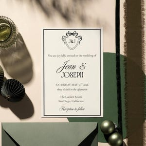 Elegant Old Money Wedding Invitation Suite, Timeless Wedding Invite Template Set, Minimalist Luxury Wedding Invitation | Editable In Canva