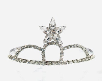 US Made Crystal Silver Bridal Tiara, Wedding Headpiece, Bridal Headpiece, Pageant Tiara, Bridal Shower, Wedding Tiara, Star Teen Tiara