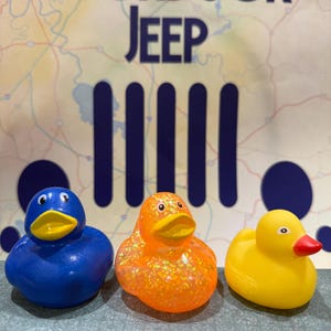 Rubber Duck, Rubber Ducks, Jeep Ducks, Cruise Ducks, Bath Toy, Keepsake, Different Varieties, Cute, Fun, Must Have, Silly, Friend, SET OF 3