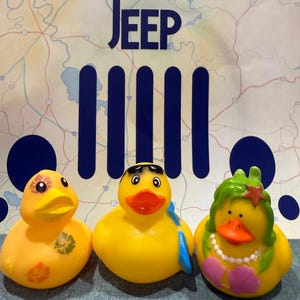 Rubber Duck, Rubber Ducks, Jeep Ducks, Cruise Ducks, Bath Toy, Keepsake, Different Varieties, Cute, Fun, Must Have, Silly, Friend, SET OF 3
