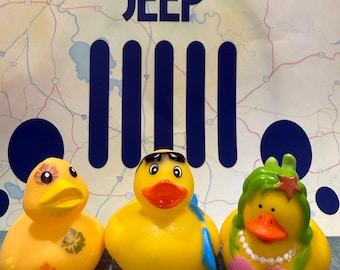 Jeep Rubber Ducks, Cruise Ducks, Bath Toy Set of 3
