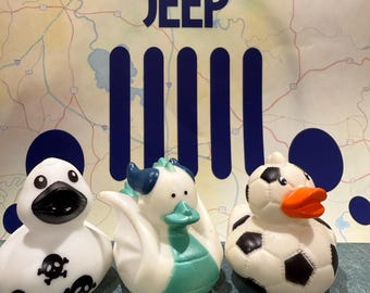 Novelty Rubber Ducks, Jeep/Cruise Ducking Gifts, Set of 3