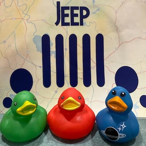 Rubber Duck, Rubber Ducks, Jeep Ducks, Cruise Ducks, Bath Toy, Keepsake, Different Varieties, Cute, Fun, Must Have, Silly, Friend, SET OF 3