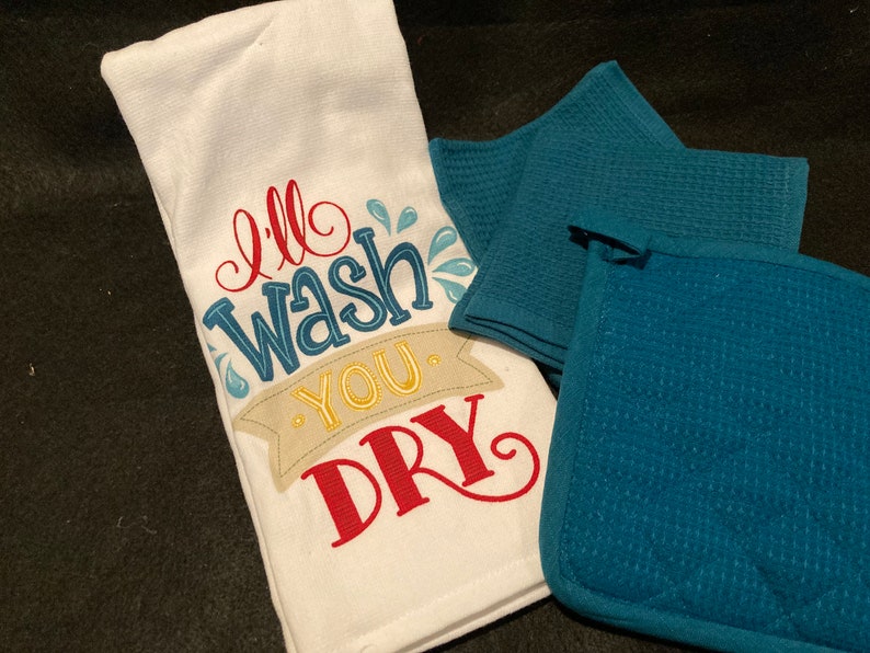TooBusyLadies Kitchen Towel and Washcloth