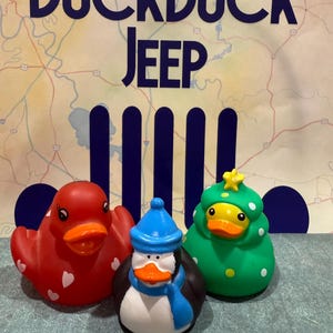 Rubber Duck, Rubber Ducks, Jeep Ducks, Cruise Ducks, Bath Toy, Keepsake, Different Varieties, Cute, Fun, Must Have, Silly, Friend, SET OF 3