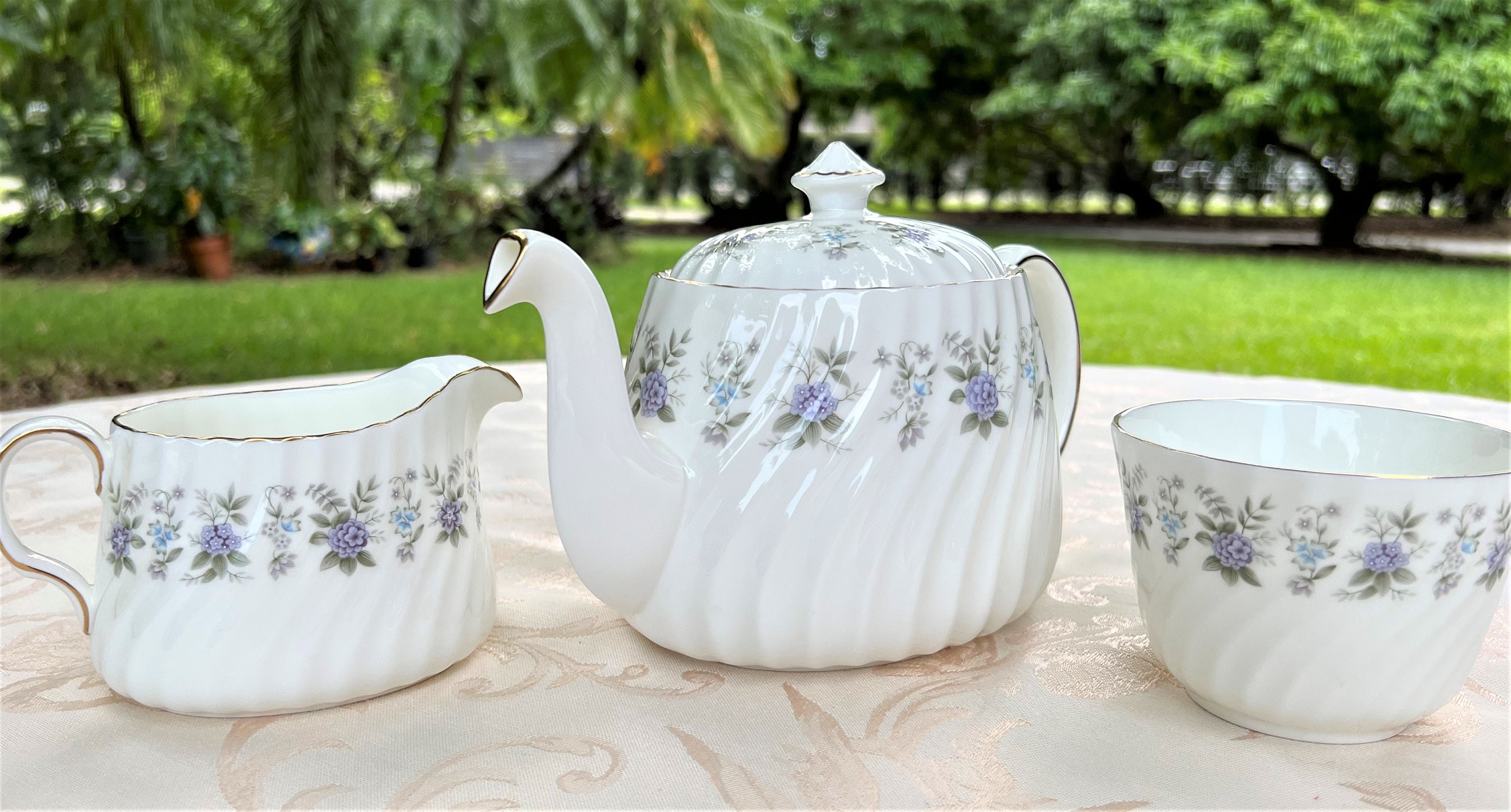 Minton Tea Set Fine Bone China 5 Pieces. Made in England. Etsy