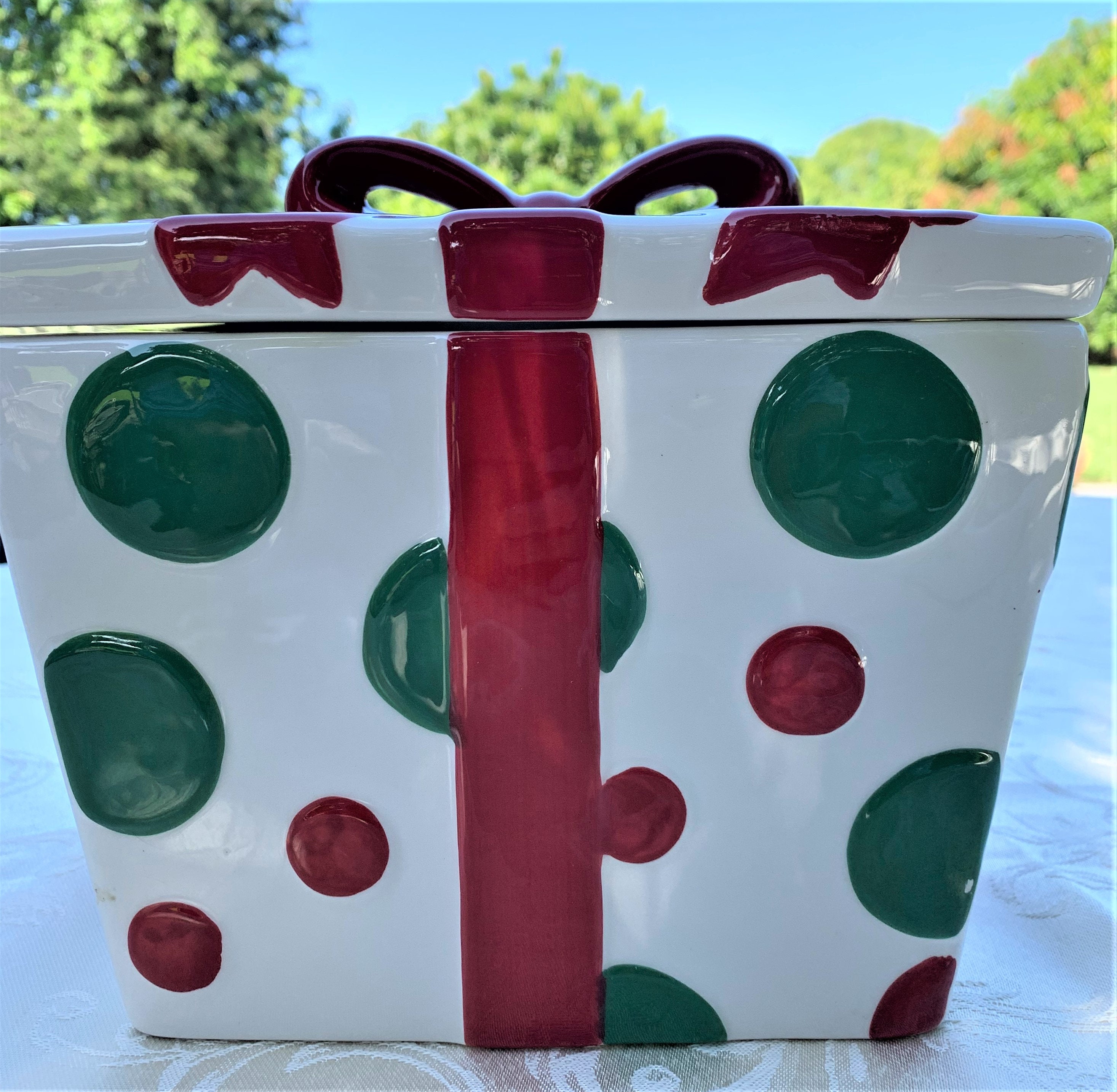 Christmas Present Cookie Jar 