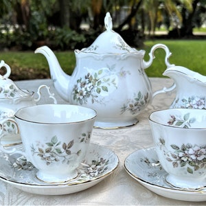 Royal Albert Haworth Tea Set. Pieces sold individually.