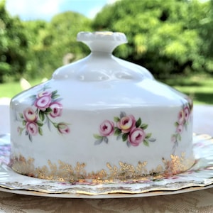 Royal Albert Dimity Rose Creamer, Covered Butter Dish or Saucer. Made in England. Pieces sold individually.