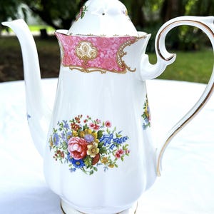 Royal Albert Lady Carlyle Coffee Pot. Made in England.