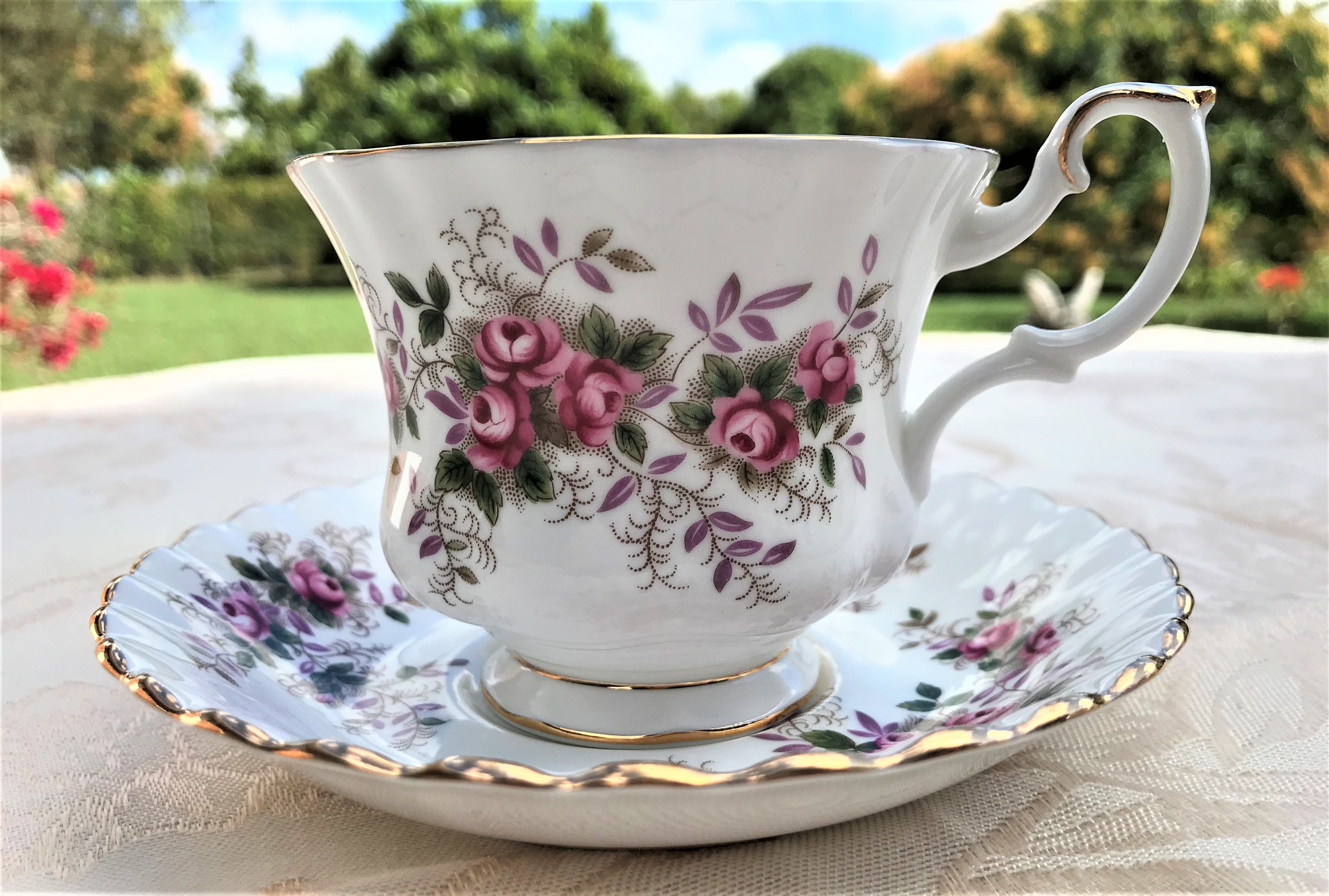 Royal Albert Lavender Rose Fine Bone China Teacup and Made
