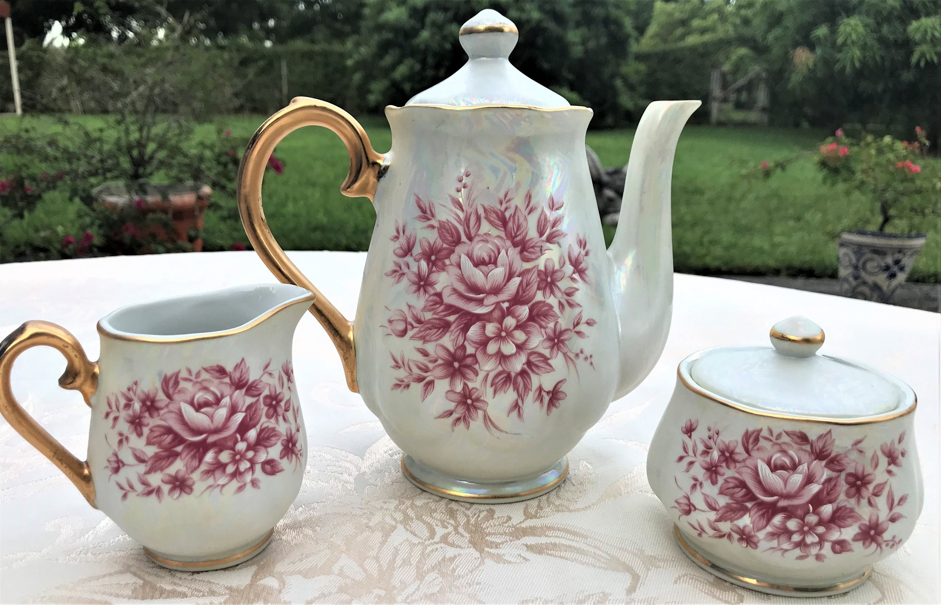 KUDO TOKI fancy China ティーカップ　4客　ヴィンテージ KUDO TOKI fancy China ティーカップ 4客 ヴィンテージ tea set