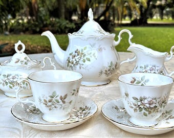 Royal Albert Haworth Tea Set. Pieces sold individually.