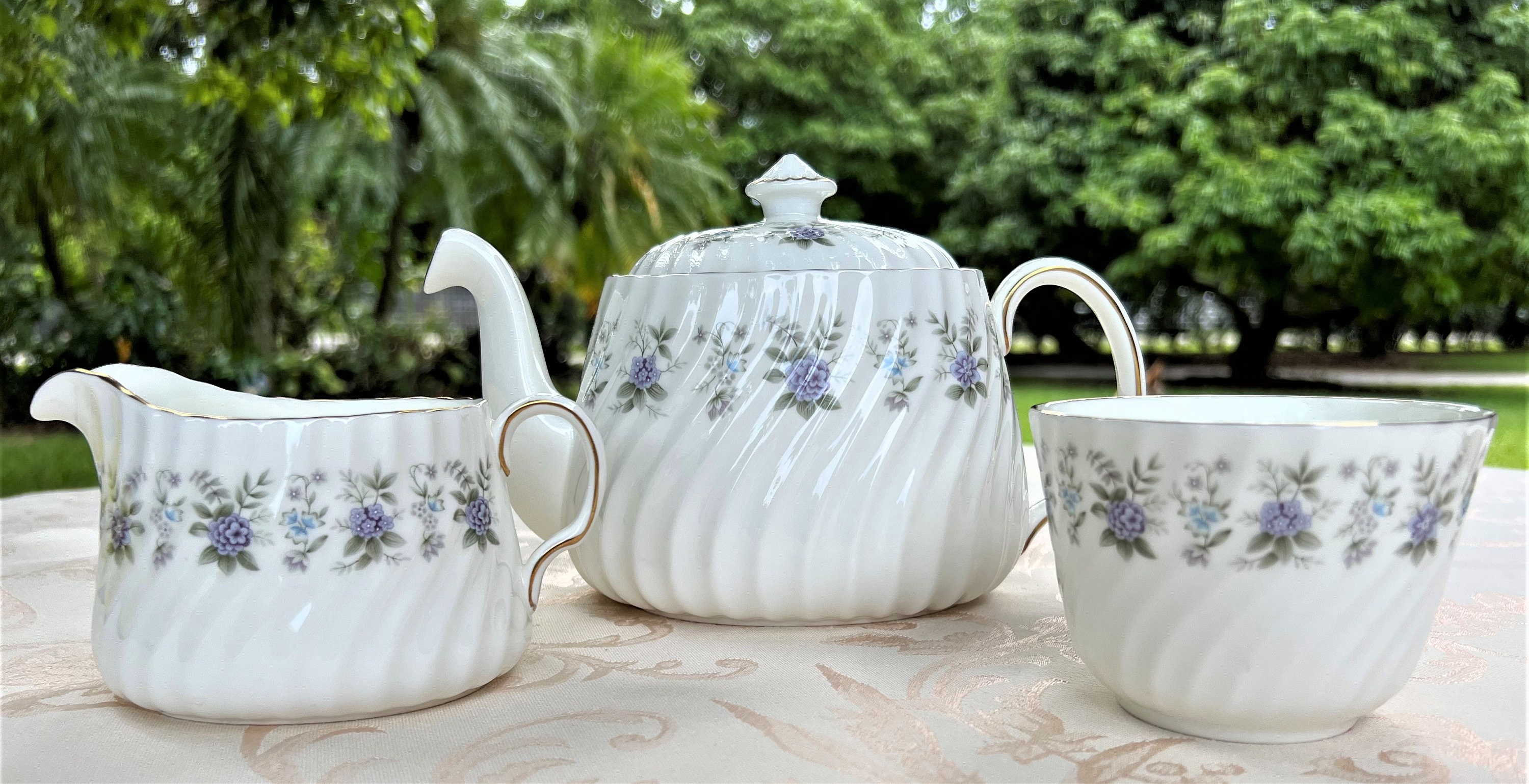 Minton Tea Set Fine Bone China 5 Pieces. Made in England. Etsy