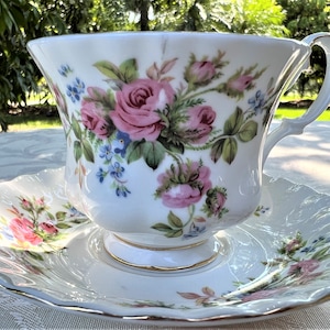 Royal Albert Moss Rose Tea cup.  Made in England. Sold individually.