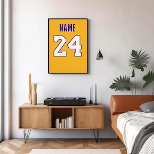 Custom Sports Jersey Poster, Personalized Jersey Print, Gifts, Sports Decor, Personalized Sports Prints, Sports Gifts, Wall Art, Poster