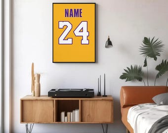 Personalized Sports Jersey Print, Custom Team Colors (Digital Download)