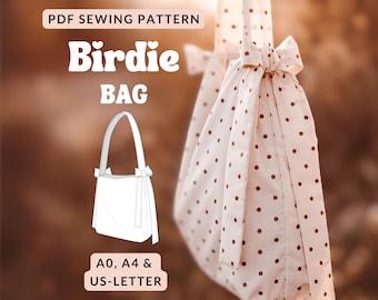Bow bag Schnittmuster Tote bag mit Schleifen nähen süßes boho Schnittmuster für Anfänger freundliche Tasche nähen mit Schleife pdf Anleitung