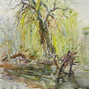 Original watercolor painting, fine art, nature, plein air painting, watercolor painting, landscape, watercolor art, scenery