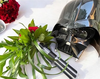 Lightsaber Bouquet Holder | Darth Vader | No Paint Required | 3D Printed