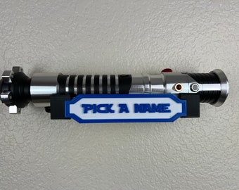 Horizontal Lightsaber Wall Mount Holder Display | 3D Printed | Galaxy's Edge | Savi's Workshop |  Custom | Fancave | Legacy Lightsaber|Kyber