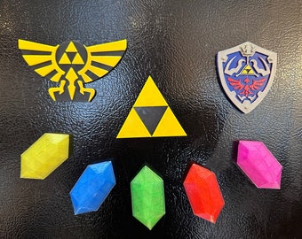 Fantasy Game Magnets | Ocarina of Time | 3D Printed | In Color | Zelda Cosplay and Costume