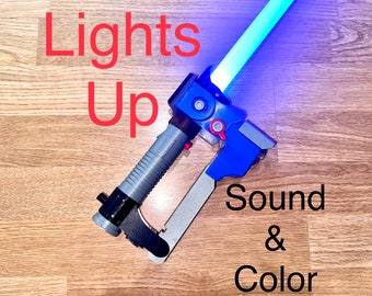 Working Light Up Ezra Bridger's Lightsaber with Sound | No Paint Required | 3D Printed | Rebel Alliance | Lightsaber Display Mount Offered