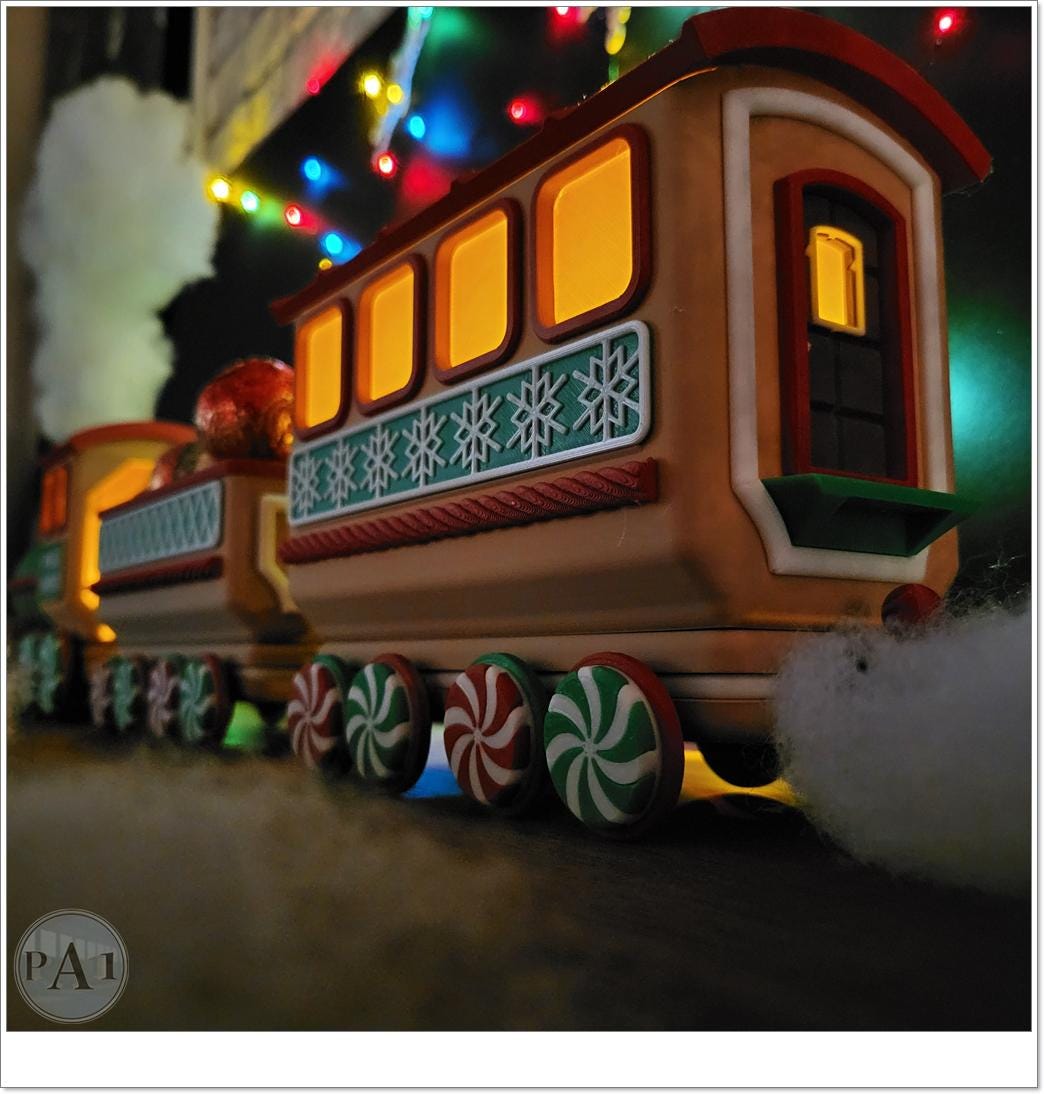 3Dプリントクリスマストレインキット：ホリデーデコレーション - Etsy 日本