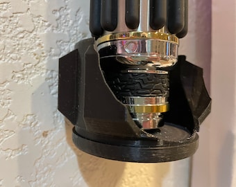 Vertical Lightsaber Wall Mount Holder Display Stand | 3D Printed | Galaxy's Edge | Savi's Workshop |  Custom | Fancave | Legacy Lightsabe