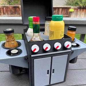 Grill-Inspired BBQ Condiment Holder | Stylish and Functional Accessory for Outdoor Grilling and Dining Experiences | 3D Printed in Color