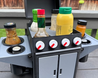 Grill-Inspired BBQ Condiment Holder | Stylish and Functional Accessory for Outdoor Grilling and Dining Experiences | 3D Printed in Color