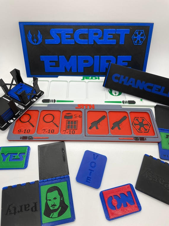 Secret Empire Secret Hitler 3D Printed In-color Mystery Games