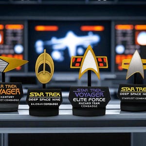 Combadge | ボイジャー | ディープ・スペース・ナイン | 複数のバリエーション | 3Dプリント | TV映画の記念品レプリカ小道具 | コスプレ小道具 | コスチューム