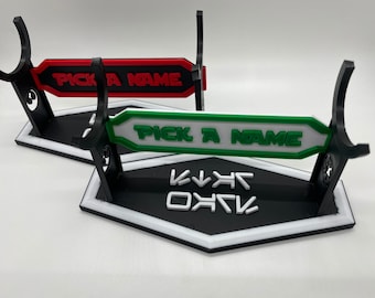 Lightsaber Holder Desk Shelf Display | 3D Printed | Galaxy's Edge | Savi's Workshop |  Custom | Fancave | Mancave | Legacy Lightsaber |Kyber