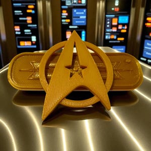 Combadge | The Wrath of Kahn | 3D Printed | TV Movie Memorabilia Replica Props | Cosplay Props | Costume