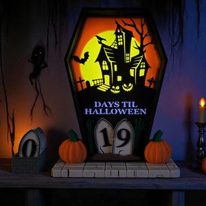 Halloween Countdown | 3D Printed | Spooktacular Decor for a Hauntingly Good Time | Halloween Decor | Days Until Halloween | Haunted House