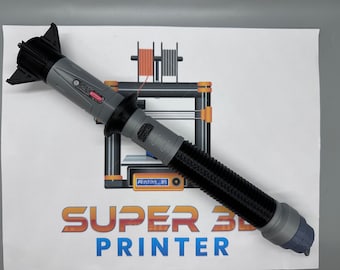 Baylan Skolls Lichtschwert | Ahsoka | Keine Farbe erforderlich | 3D Gedruckt | Galaxy's Edge | Clone Wars | Lichtschwert Display Halterung auf Schreibtisch oder Wand