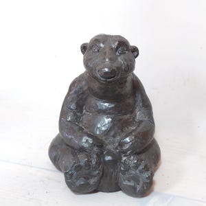 Polar Bear Bronze Sculpture: Original Metal Art