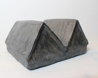 Original Bronze sculpture, house sculpture, metal sculpture