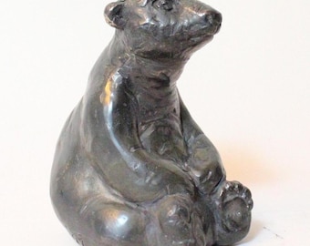 Commission Bronze bear sculpture, Polar Bear, Original bronze sculpture