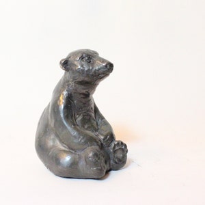 Bronze Bärenskulptur: Miniatur Eisbär Kunst - Signierte Edition