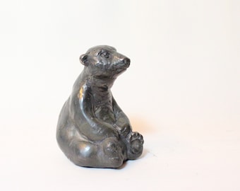 Bronze bear sculpture, Bears miniature, Polar Bear, Original bronze sculpture