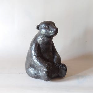 Polar bear sculpture, Original bronze art, Wildlife animal sculpture