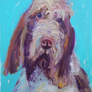 Custom Dog Portrait, Original Oil Painting on Canvas, Dog Memorial, Dog Wall Art, Personalized Gifts